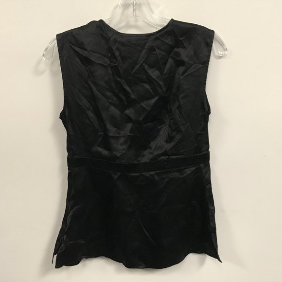 NWT 100% Pure Silk Assets Velvet Bow Tie Tank Top - Picture 3 of 3